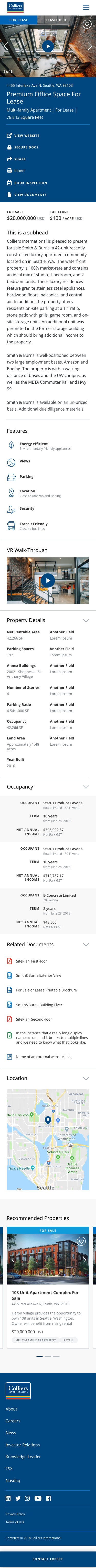 Colliers Property Listing